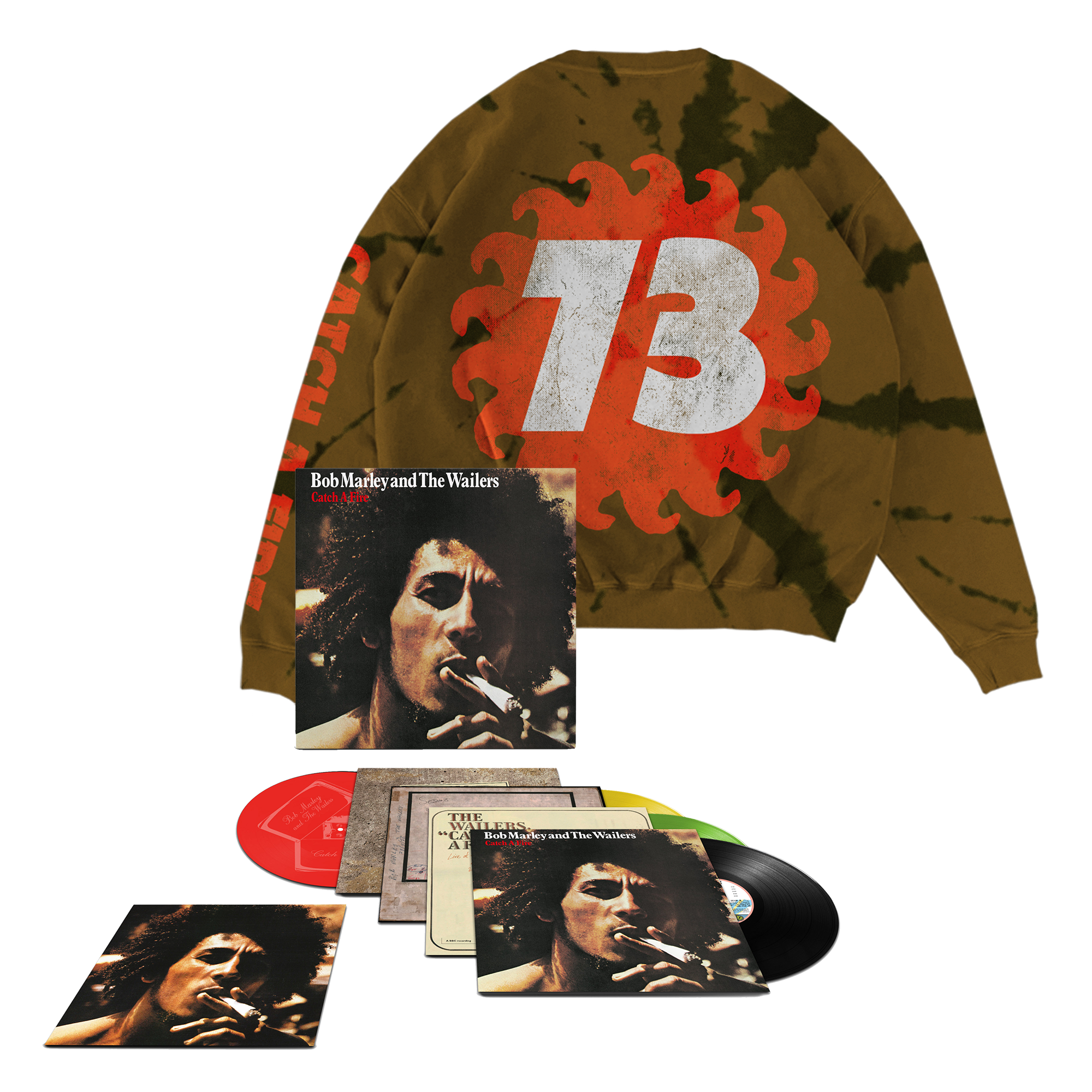 CATCH A FIRE : 3LP COLOUR VINYL + Tie Dye Crewneck