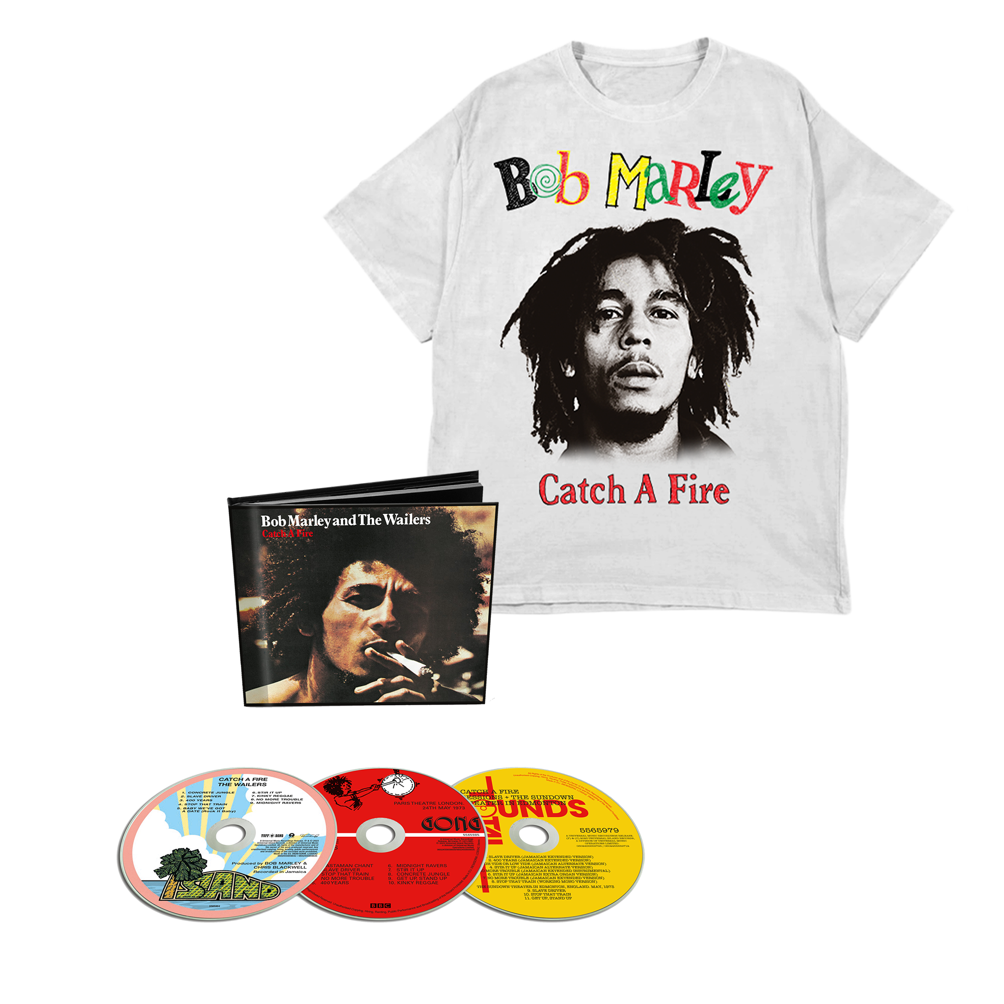 CATCH A FIRE : 3CD + CATCH A FIRE WHITE T-SHIRT