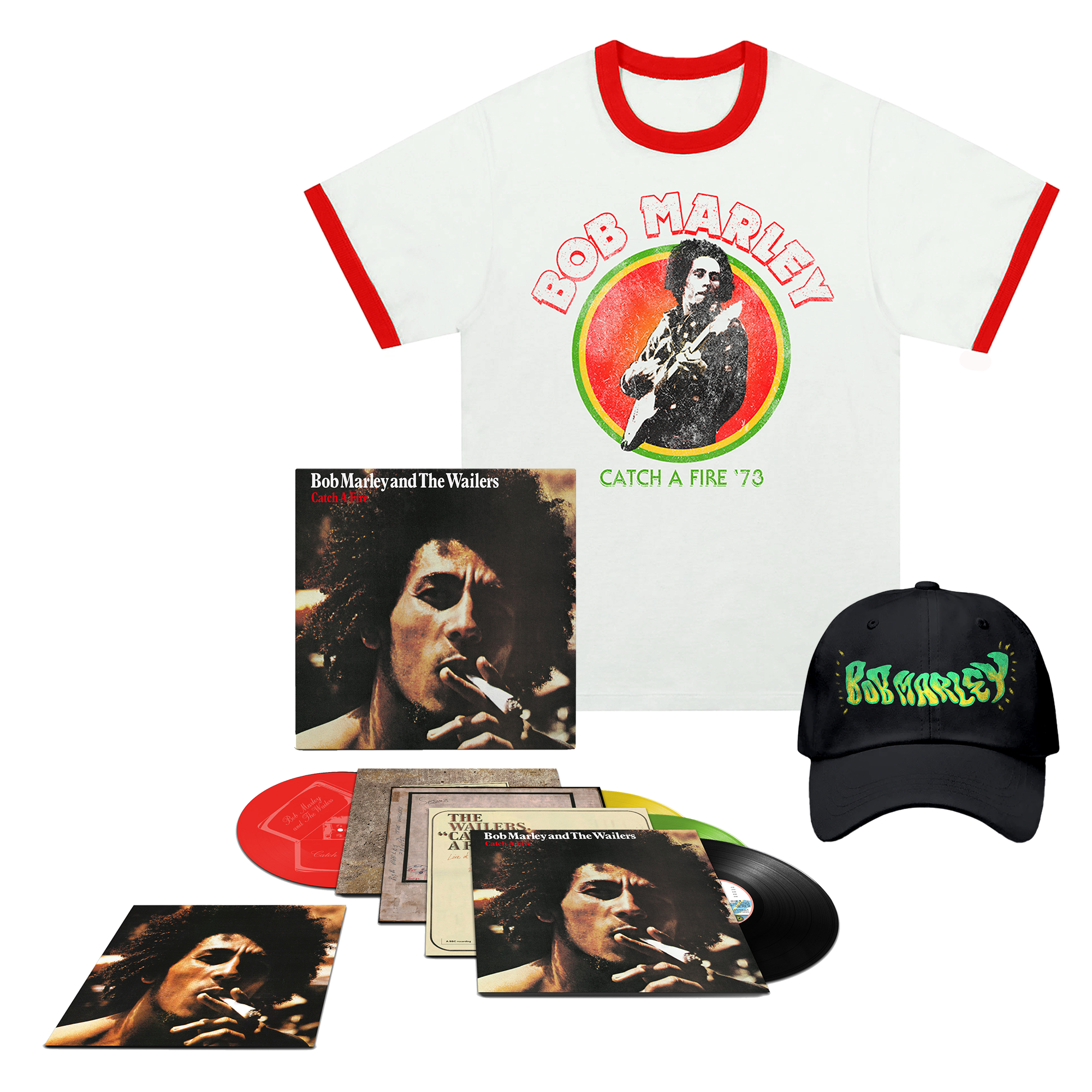 CATCH A FIRE : 3LP Colour Vinyl + CATCH A FIRE RINGER + CATCH A FIRE DAD HAT