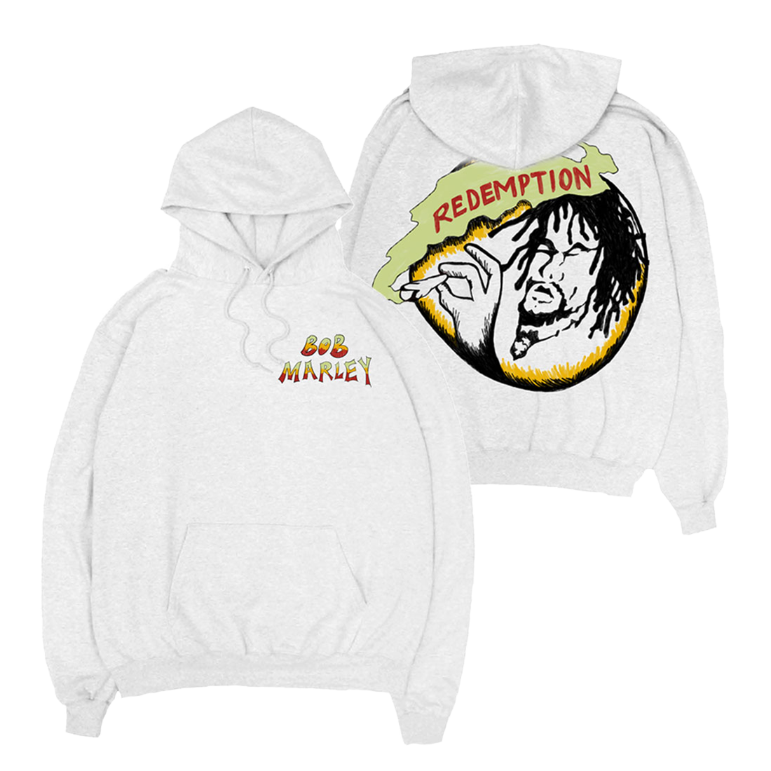 Rasta Records White Hoodie Bob Marley