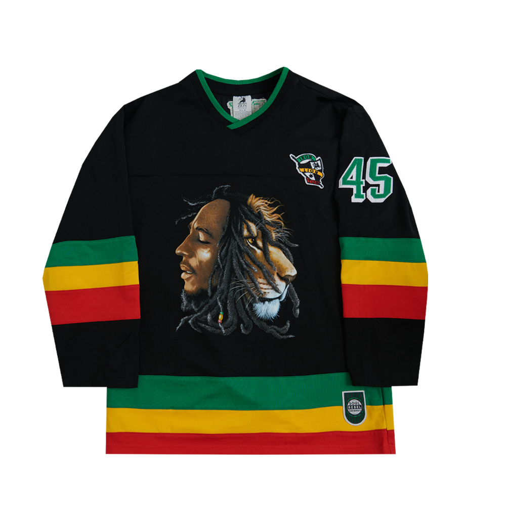 Profiles Hockey Black Jersey Bob Marley