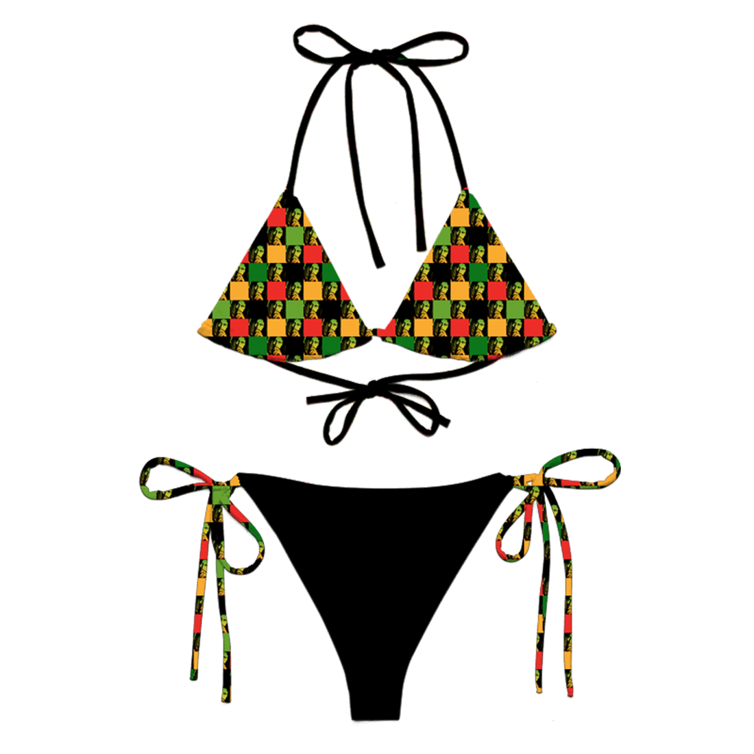 Bob Marley - Checker Rasta Bikini