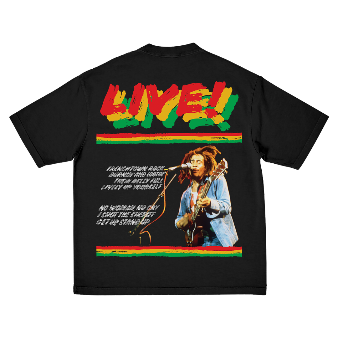 Bob Marley Estate - Live! Guitar T-Shirt