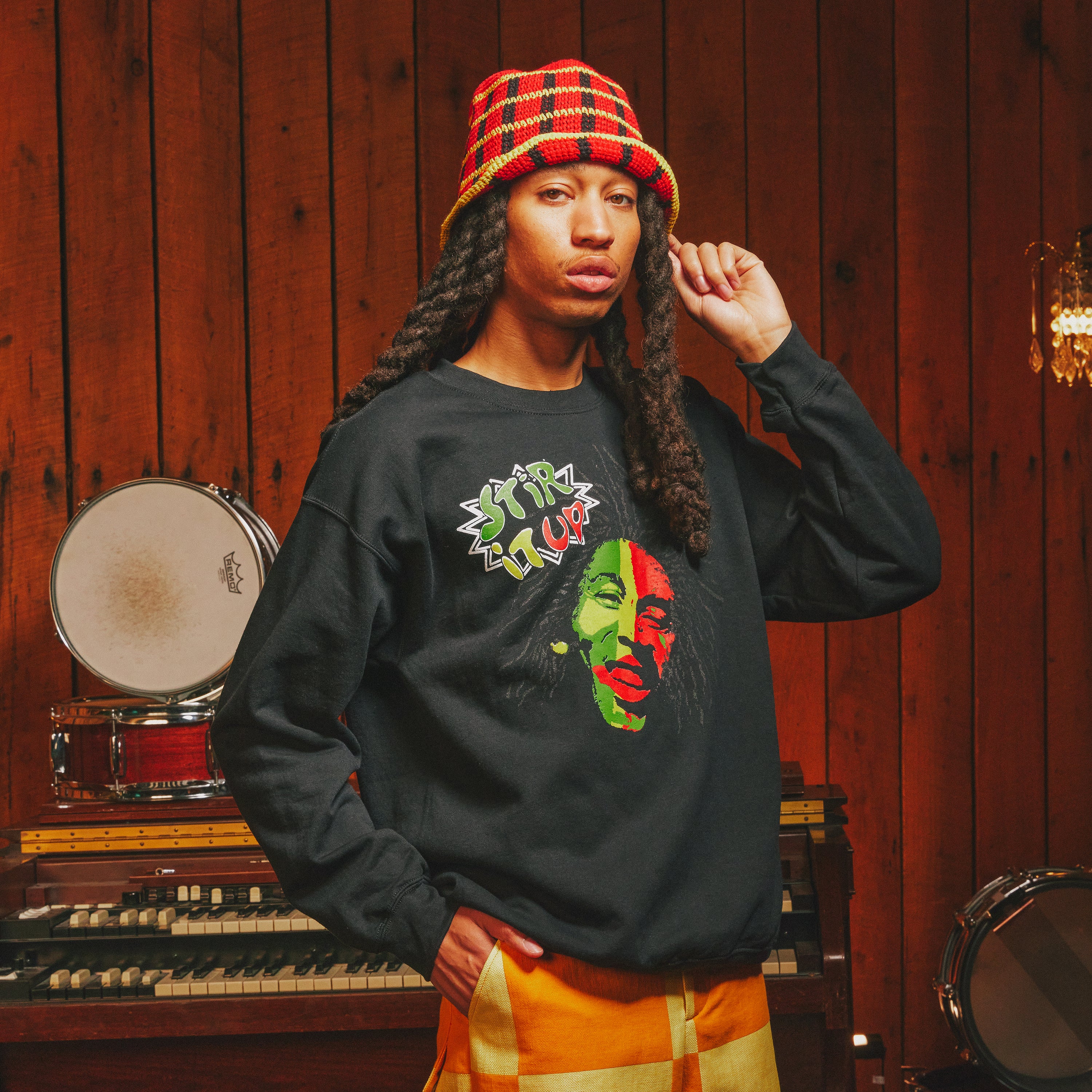 Stir it Up Crewneck Sweatshirt - Bob Marley