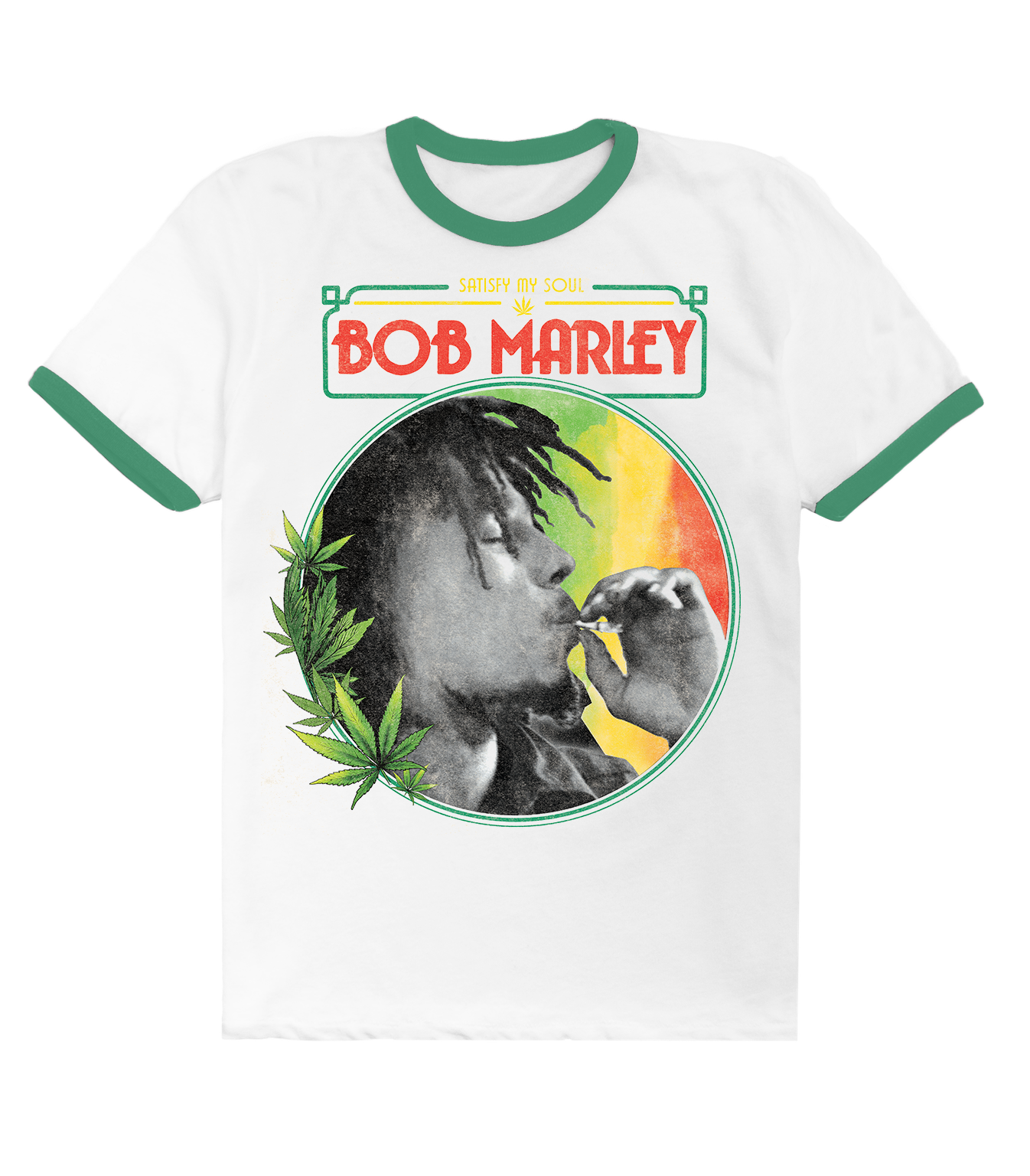 Bob Marley - White Ringer T-Shirt